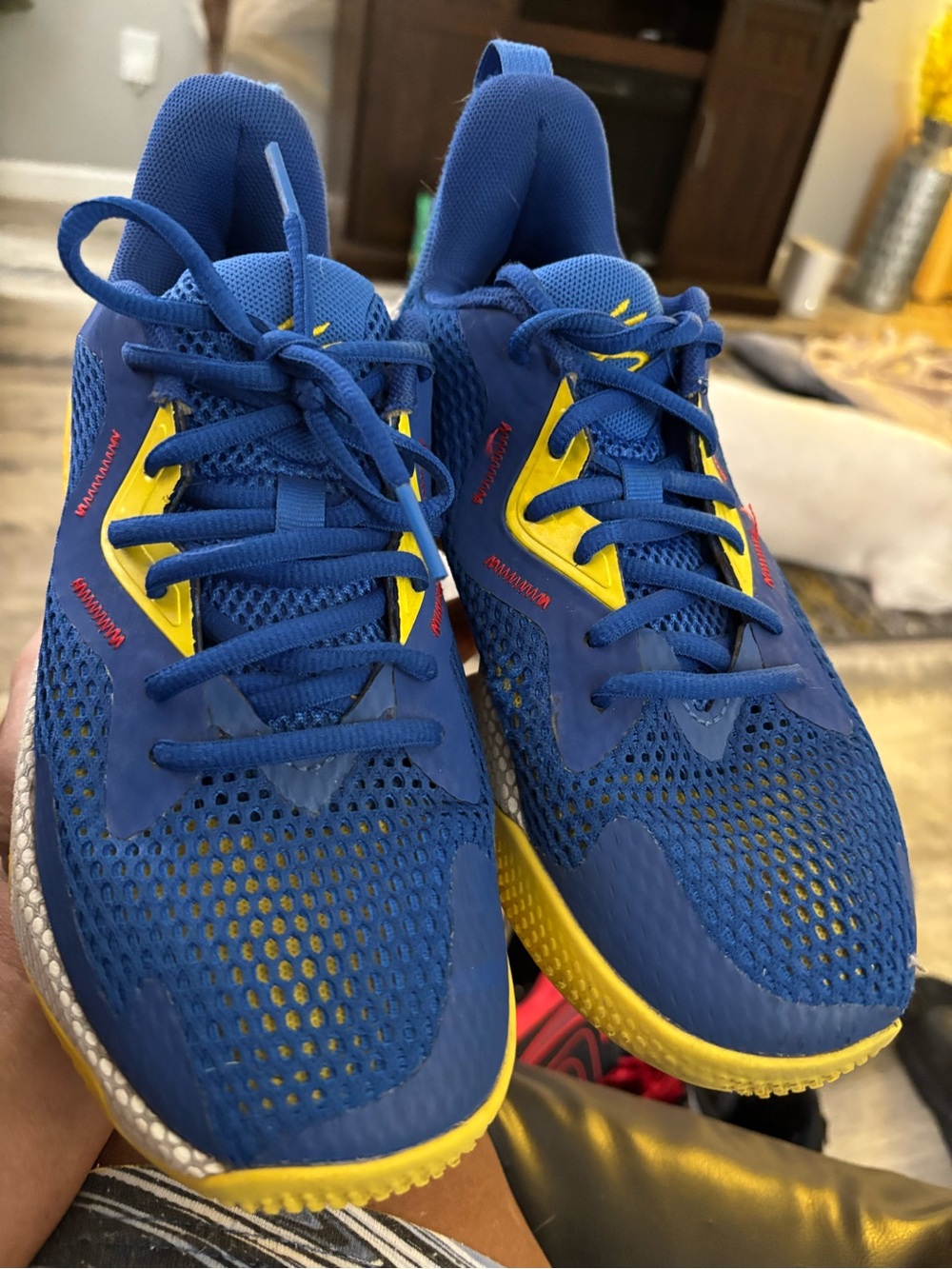 Blue and Yellow Athletic  under armor, size 7 Sneakers - Lightweight steph curry